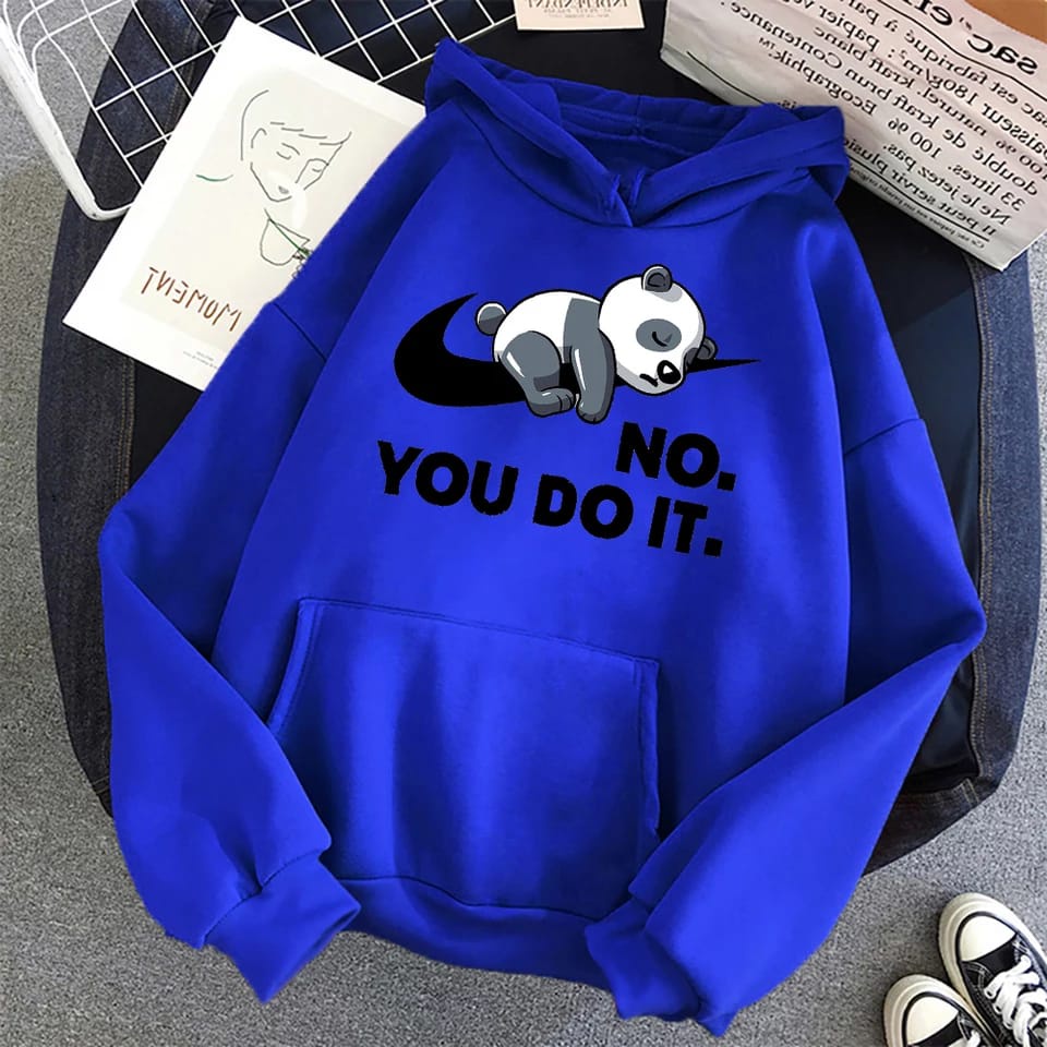 Hoodie Panda No You Do It Wanita Oversize Tebal Hoodie Jumper Wanita Oversize Polos Hoodie Zipper Wanita Oversize Murah Hoodie Resleting Wanita Oversize Korean Style Hodie Wanita Tebal Ori Korea Oversize Jumbo Sweater Oversize Wanita Korean Style