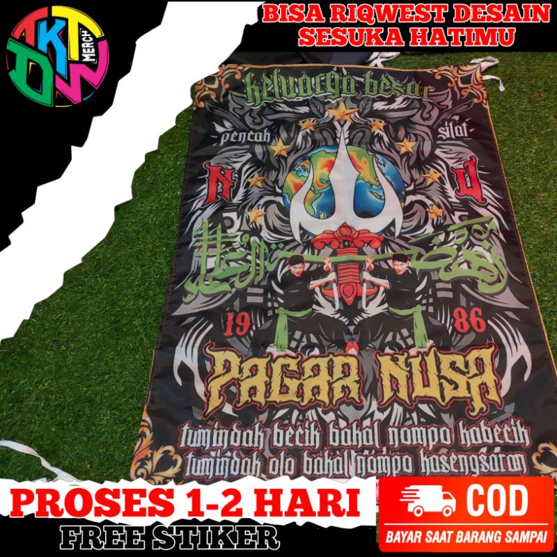 BENDERA PAGAR NUSA MURAH READY STOK BANYAK SIAP KIRIM ( TUMINDAK BECIK )