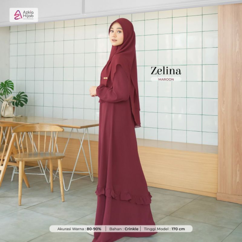 Zelina dress by Azkia hijab/gamis crinkle