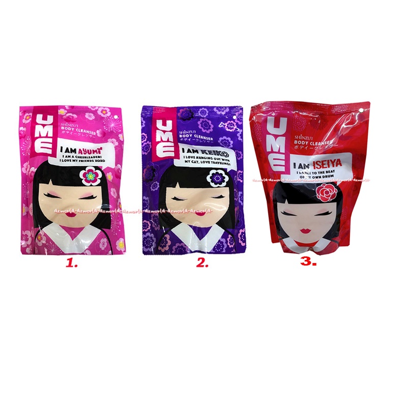 Ume Shinzui 450ml Body Cleanser Iam Keiko Pink Ungu Merah Sabun Cair Refill Sinzui Shinzu'i Umme