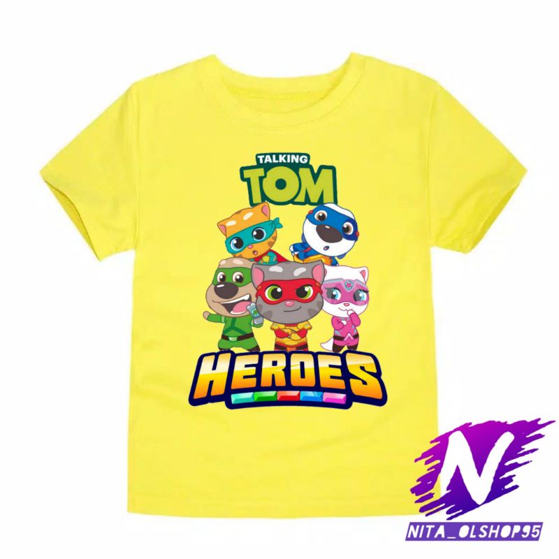 talking tom friends kaos anak my talking tom friends game heroes baju kucing tom and friends