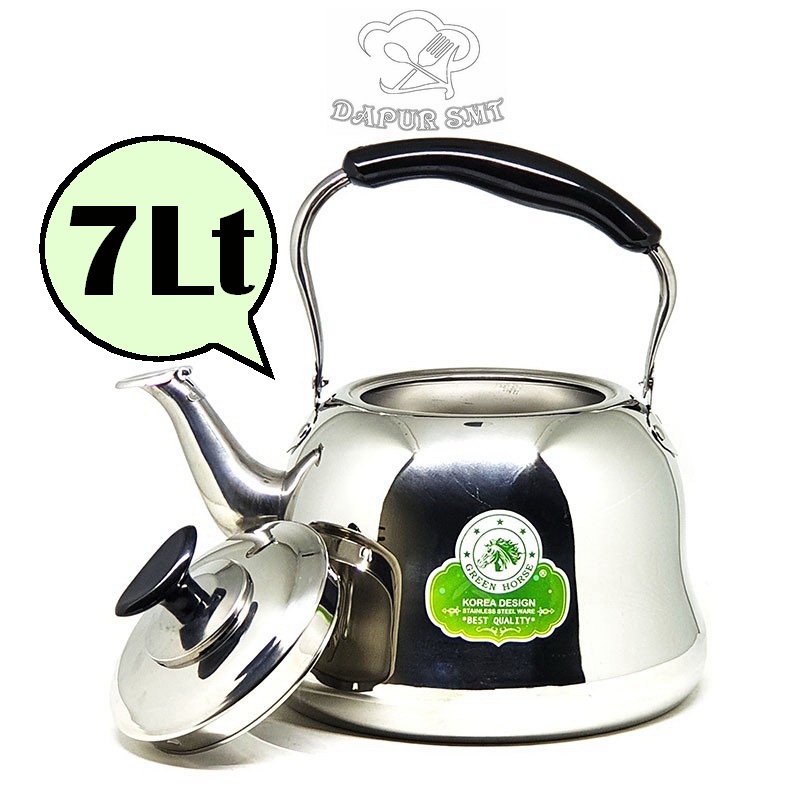 PROMO TURUN HARGA 7 LITER 28CM TEKO BUNYI SIUL STAINLESS STEEL CERET TEKO AIR ANTI KARAT WHISTLING K