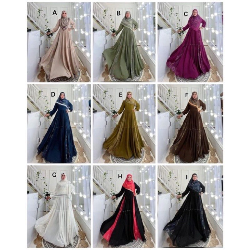 Gamis Syari Original By Yodizein - dress khimar premium