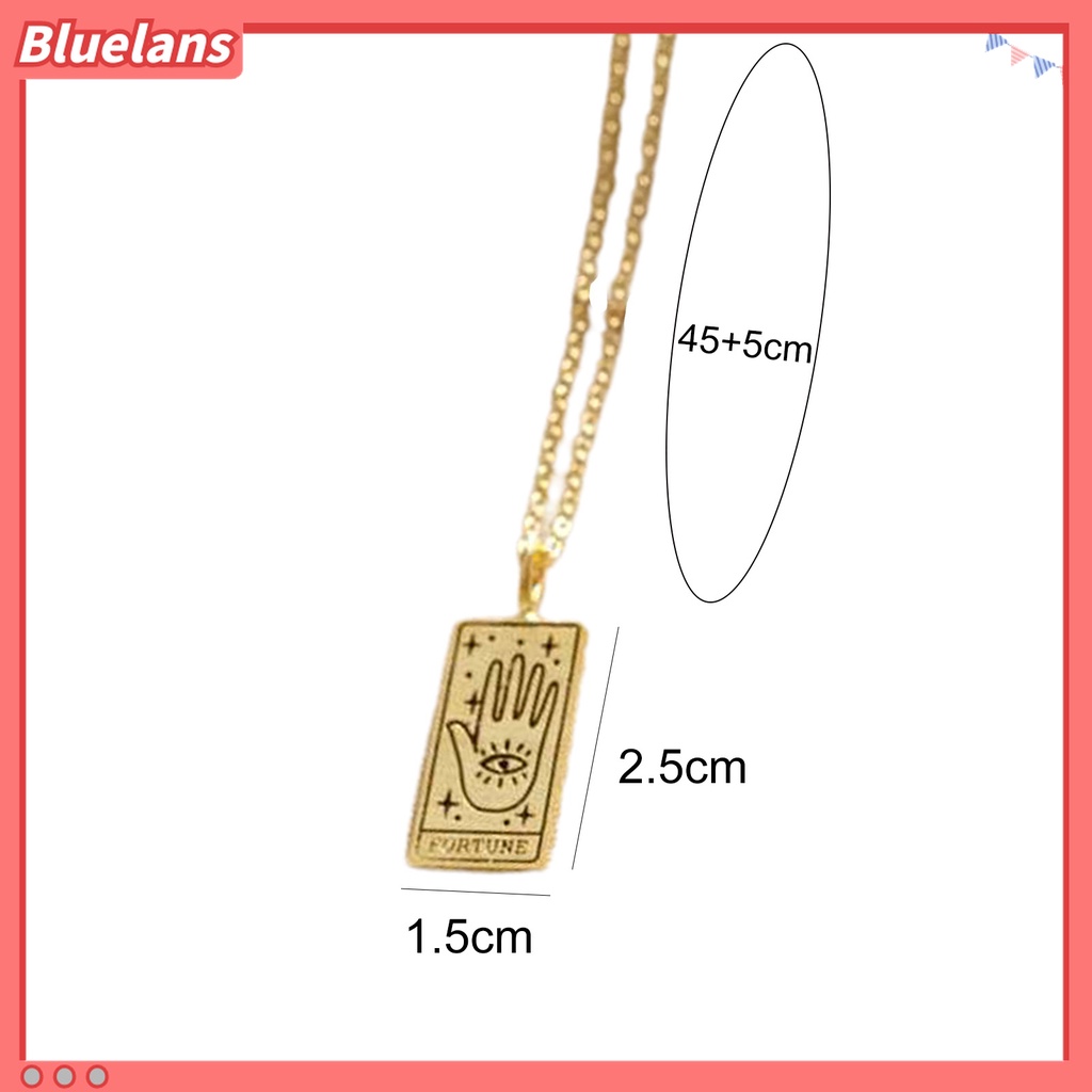 Kalung Rantai Leher Adjustable Bentuk Tarot Bahan Alloy Untuk Unisex