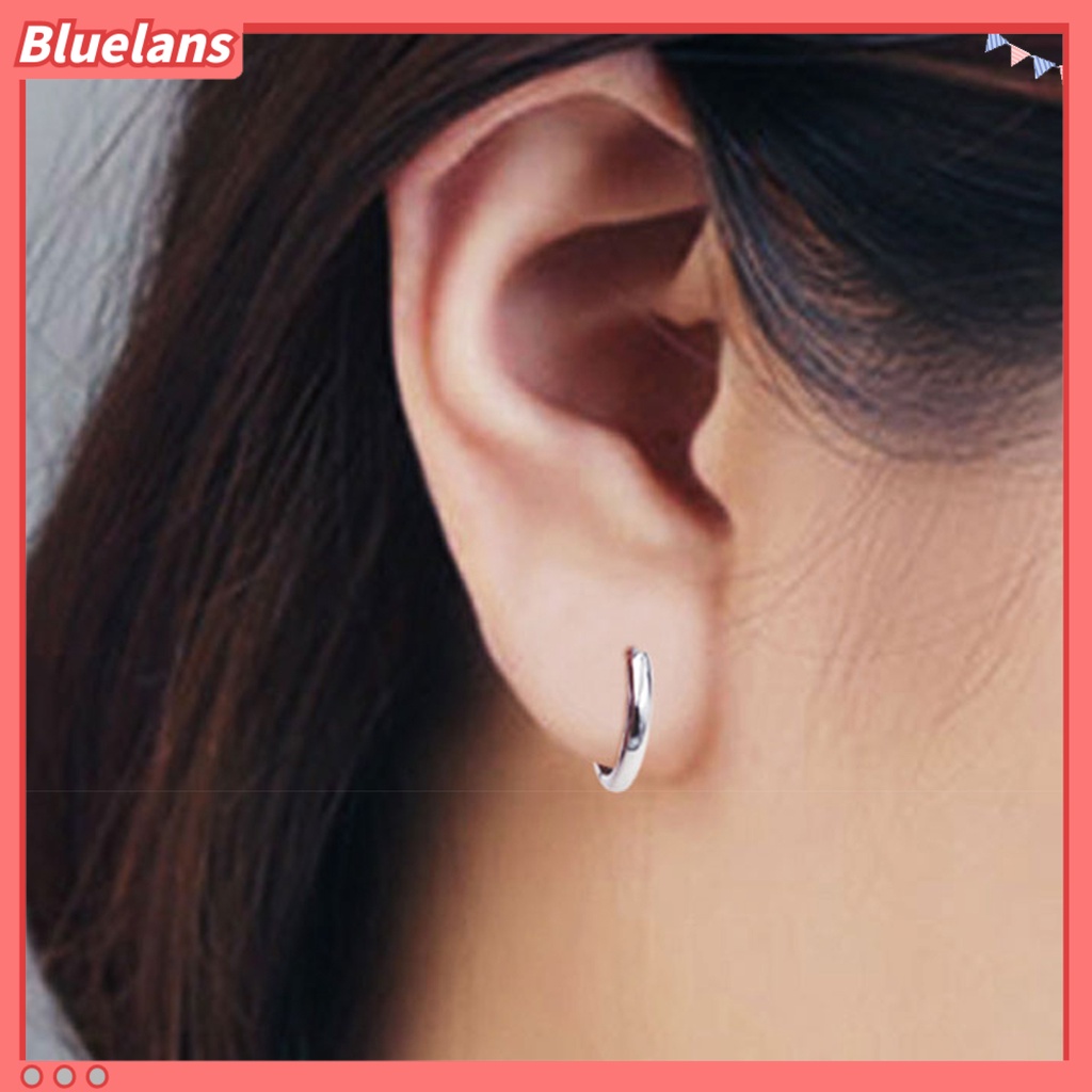 Bluelans Anting Hoop Piercing Bentuk Bulat Untuk Unisex