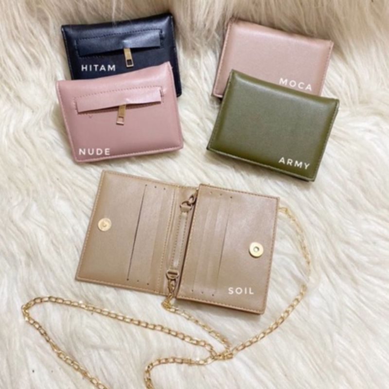 Dompet ayla/Dompet wanita lipat/Selempang Dompet Kartu