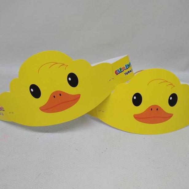 Topi ulang tahun melingkar custom karakter bebek / duck hompimpa party
