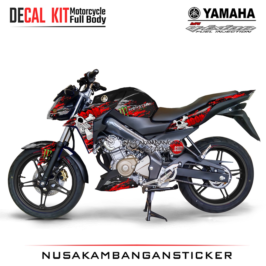 Decal Sticker Yamaha Vixion KenBlock Hitam Graphic Kit