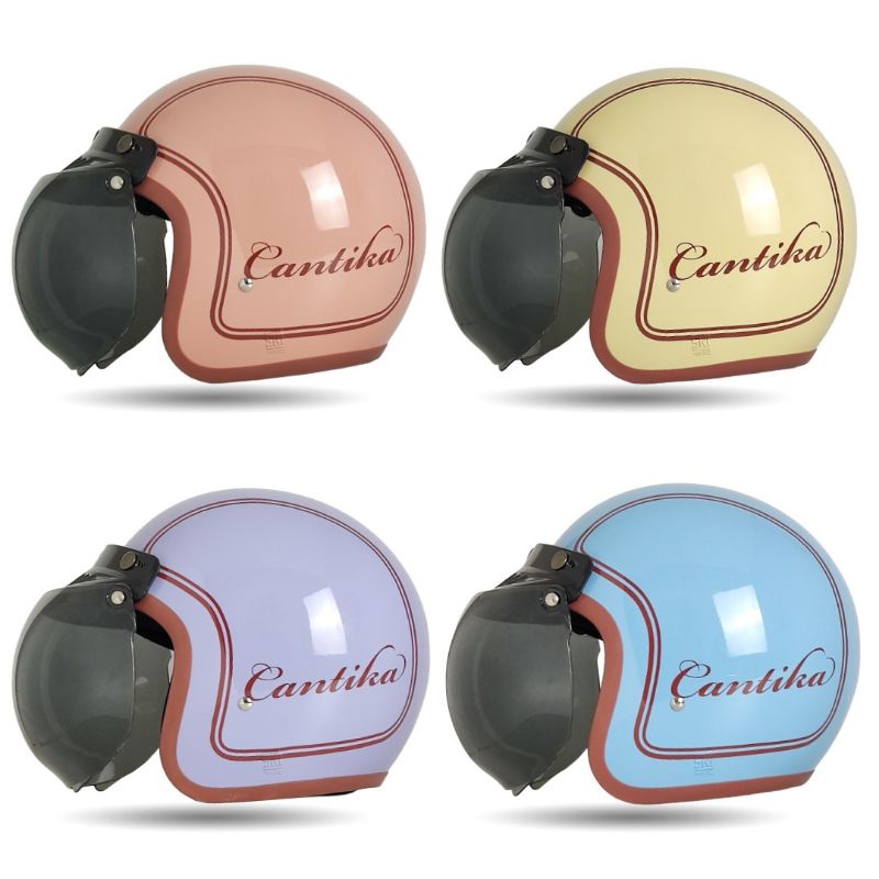 Helm Bogo Wanita Helem Retro Cantik