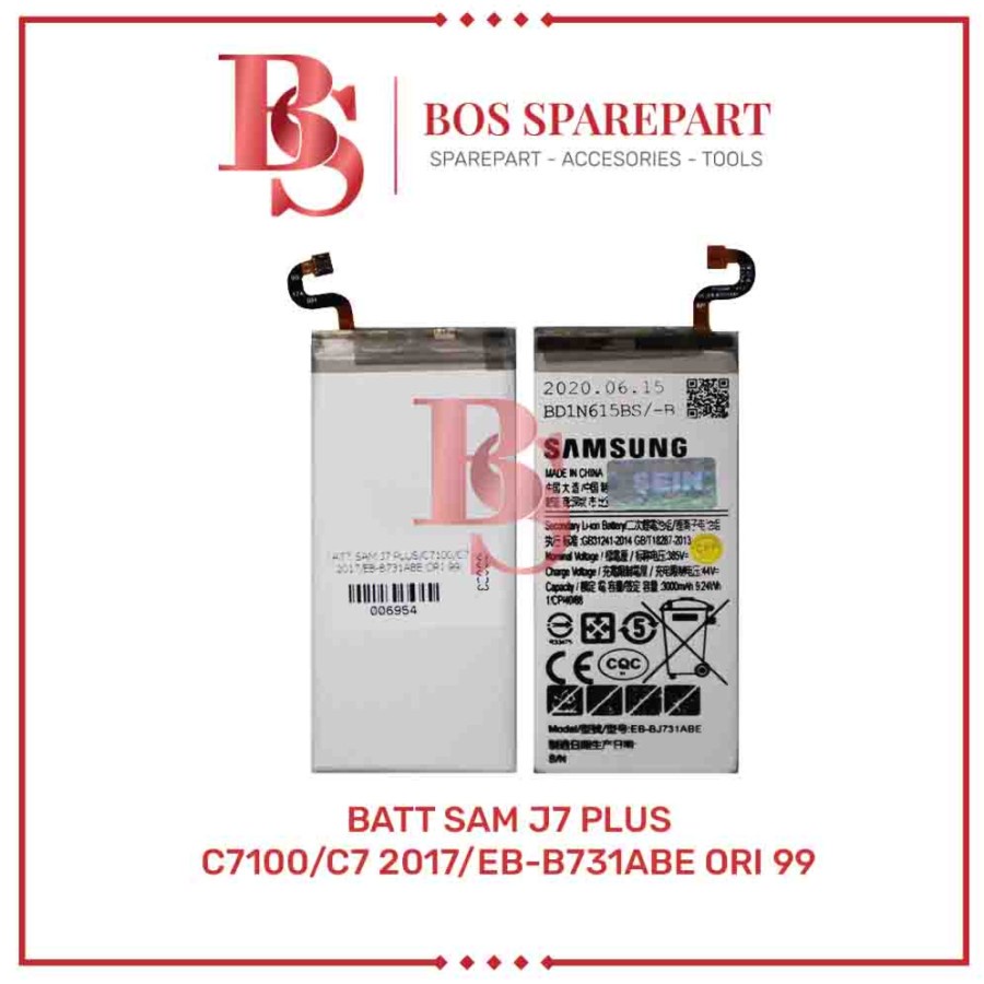 BATERAI SAMSUNG J7 PLUS / C7100 / EB - B731ABE ORI 99 /BATTERY /BATRE