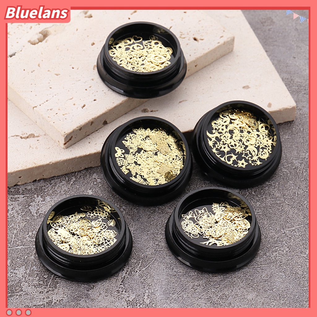 (In Stock) Kacamata Hitam Lensa Warna Warni ♡Payet Logam Bentuk Hati Daun Mahkota Pita Untuk Aksesoris Perhiasan Nail Art