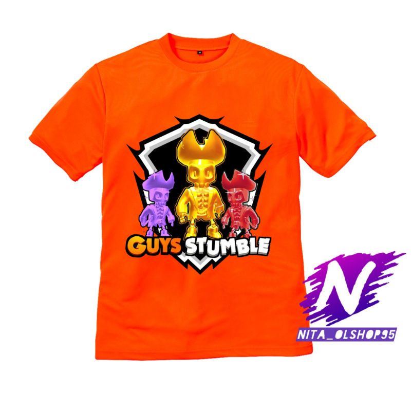 kaos anak stumble guys game skin sultan
