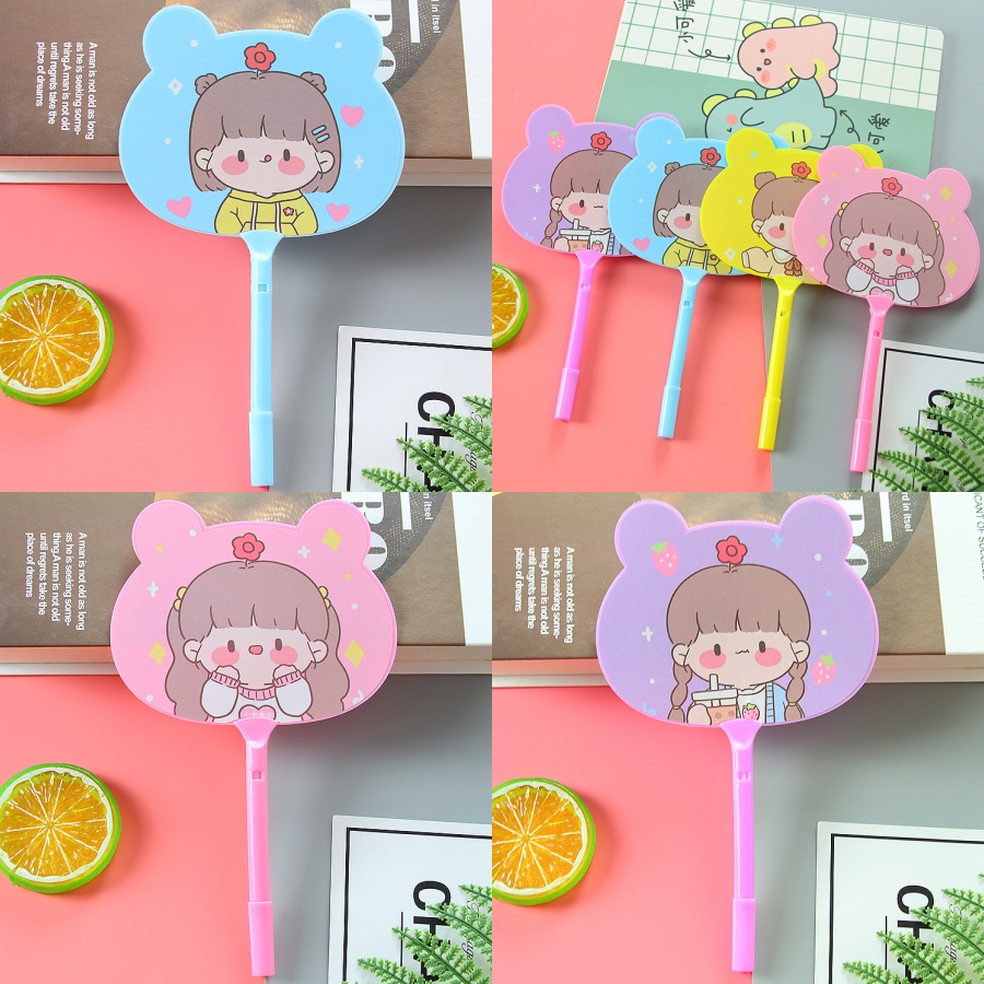 OVERFLOWS.ID BOLPEN KIPAS KARAKTER  PENA KIPAS LUCU ANIMAL GIRL ANAK CEWEK PULPEN KIPAS BEAR KARAKTER