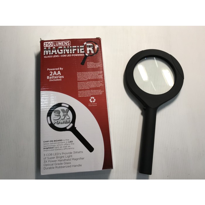 

Kaca Pembesar / Loupe dengan Senter LED diameter 10 cm - 2 Baterai AA