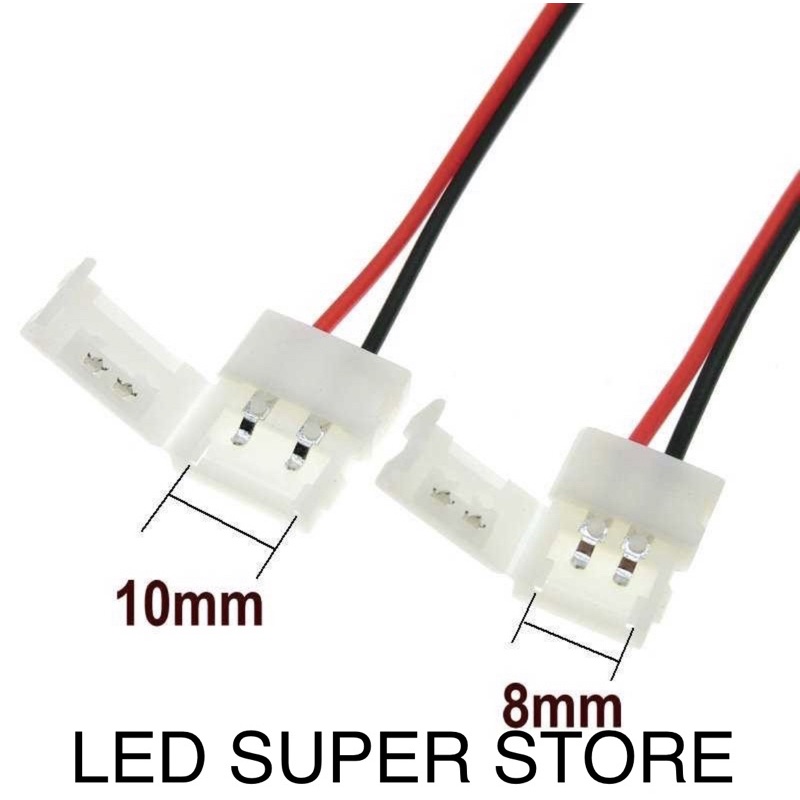 10Pcs kabel Konektor LED Strip 2 Pin SMD 2835 3528 XB-2 | Konektor led strip 2 pin / power adaptor 2 pin LED Strip 2835 3528