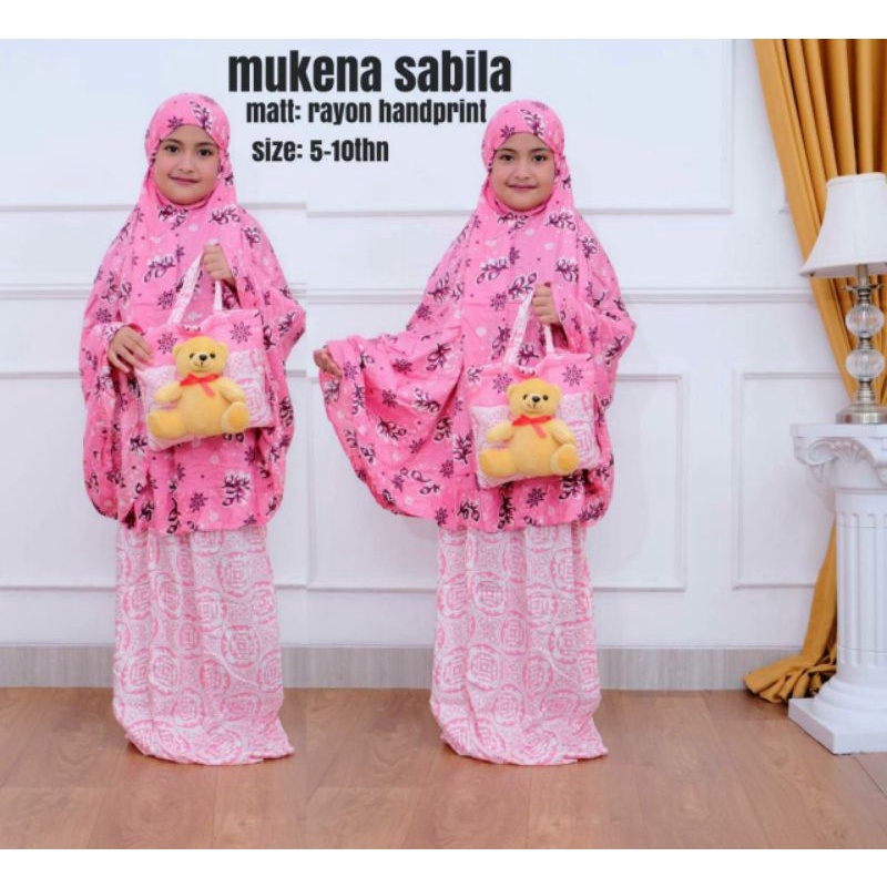 Mukena Sabila, Mukena Anak, Mukena kids, Mukena Rayon