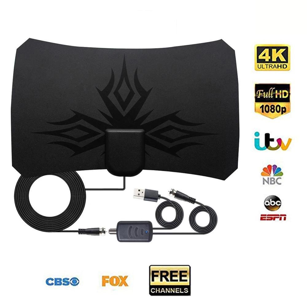 Antena TV Digital Indoor - Antenna TV LCD LED Universal Dengan Penguat Sinyal - Antena Signal Booste