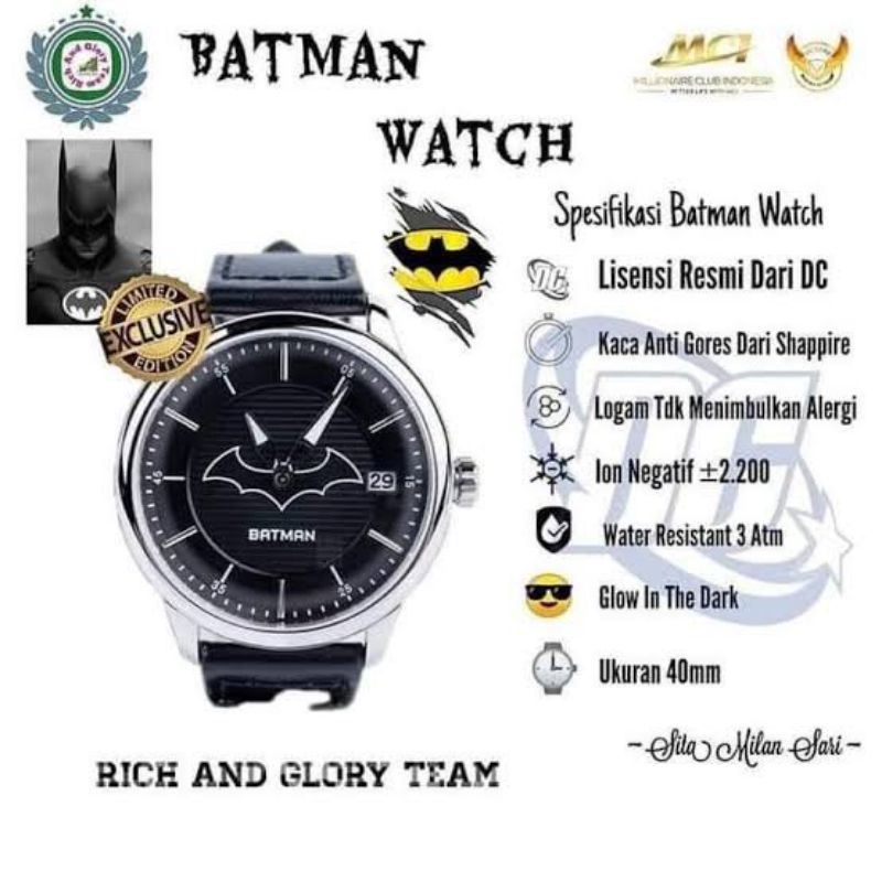MCI jam tangan kesehatan Batman watch MCI original