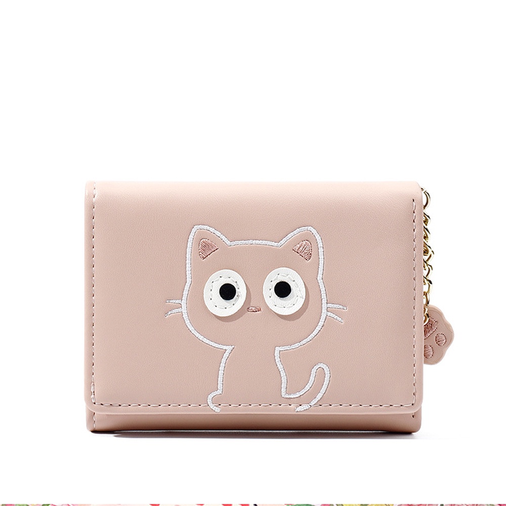 Dompet motif Kucing lucu Dompet Wanita Kecil Bahan Kulit PU Leather Premium Y929591