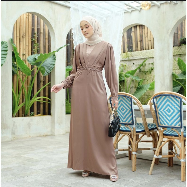 KHALISA DRESS/DRESS KONDANGAN/DRESS SERAGAMAN/DRESS SILKY/DRESS PAYET