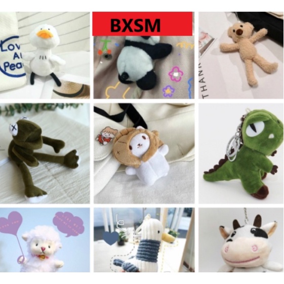 Ready Stock Aneka gantungan kunci /peniti tas wanita boneka hewan lucu Hiasan Tas Kodok , Monyet , k