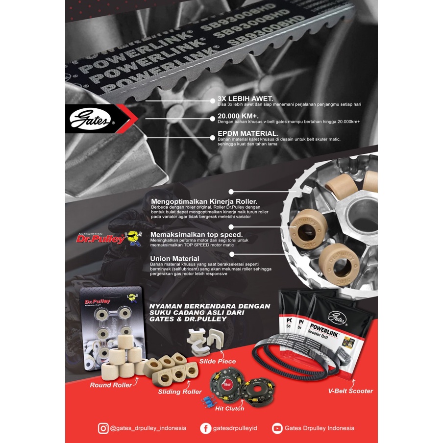 VAN BELT V BELT DRIVE BELT GATES MATIC HONDA ALL VARIANT