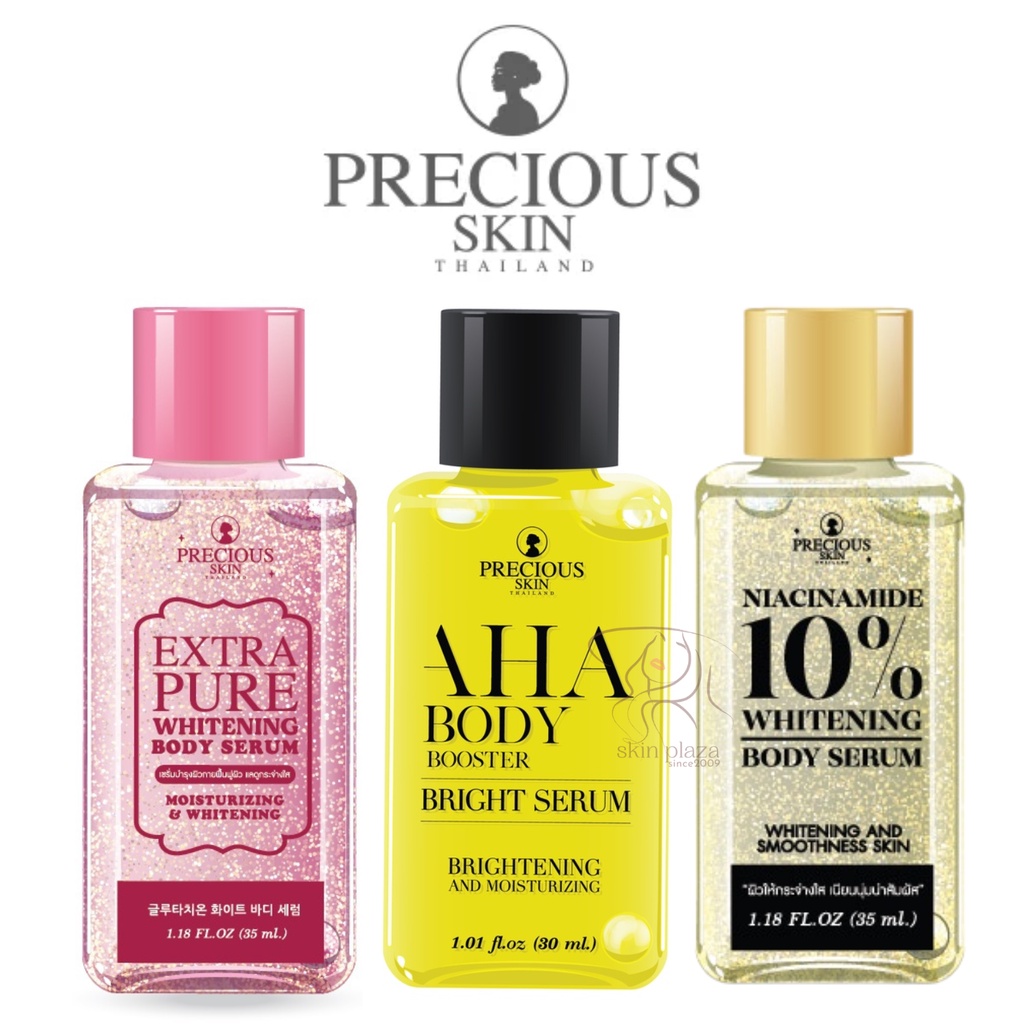 Precious Skin Alpha Arbutin AHA Mimi Niacinamide 10% Extra Pure Brightening &amp; Whitening Booster Body Serum Pemutih Thailand Original BPOM