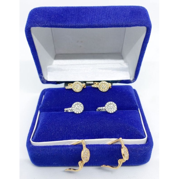 ANTING JEPIT DI*R MP FULL BUNDAR /ANTING PERAK ASLI SILVER 925 LAPIS EMAS/ ANTING FASHION WANITA TERBARU