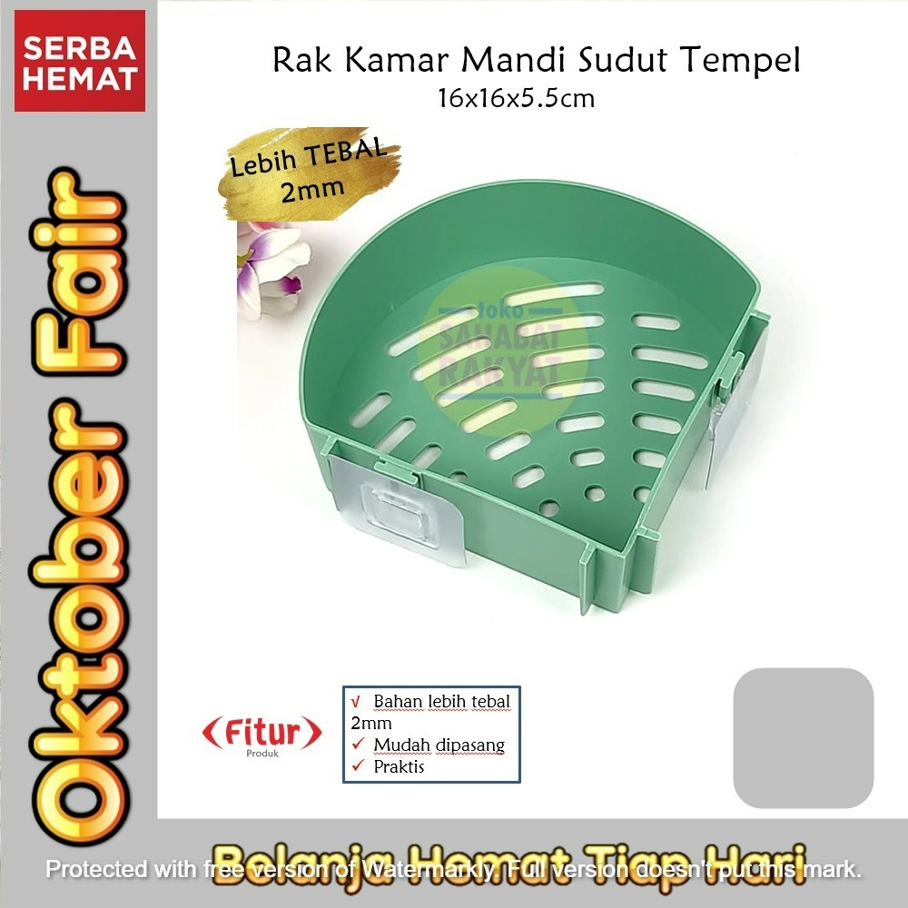 RML479G Rak Kamar Mandi Sudut Segitiga Tempel