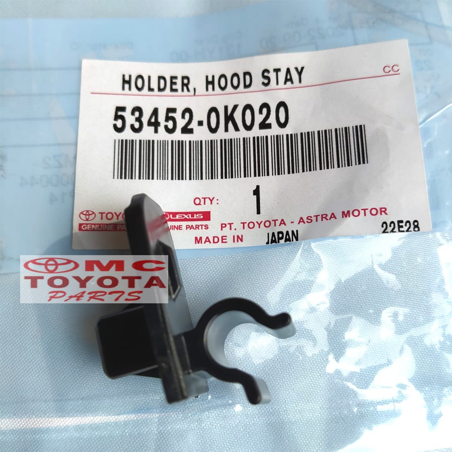 Clip Clamp Hood Stang Kap Mesin Innova Fortuner Hilux 53452-0K020