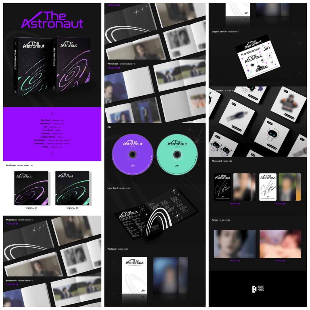 [DEPE PO] Jin (BTS) Solo Single [The Astronaut] - WEVERSE & KTOWN4U
