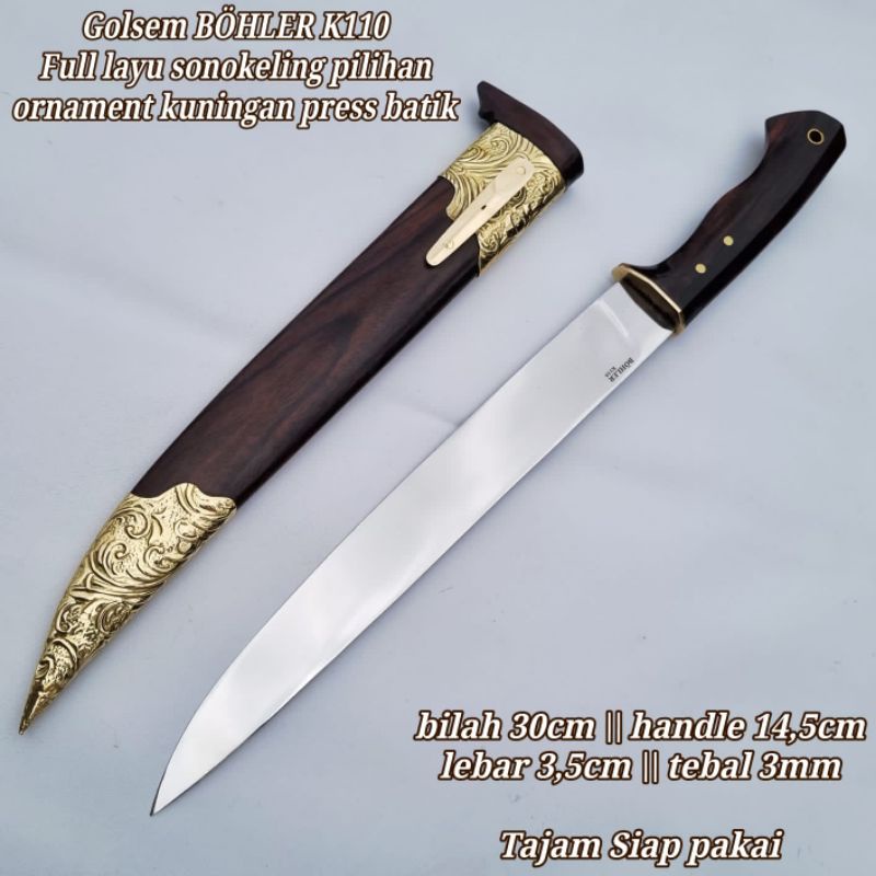 Golok Bohler Nya Full kayu Pilihan