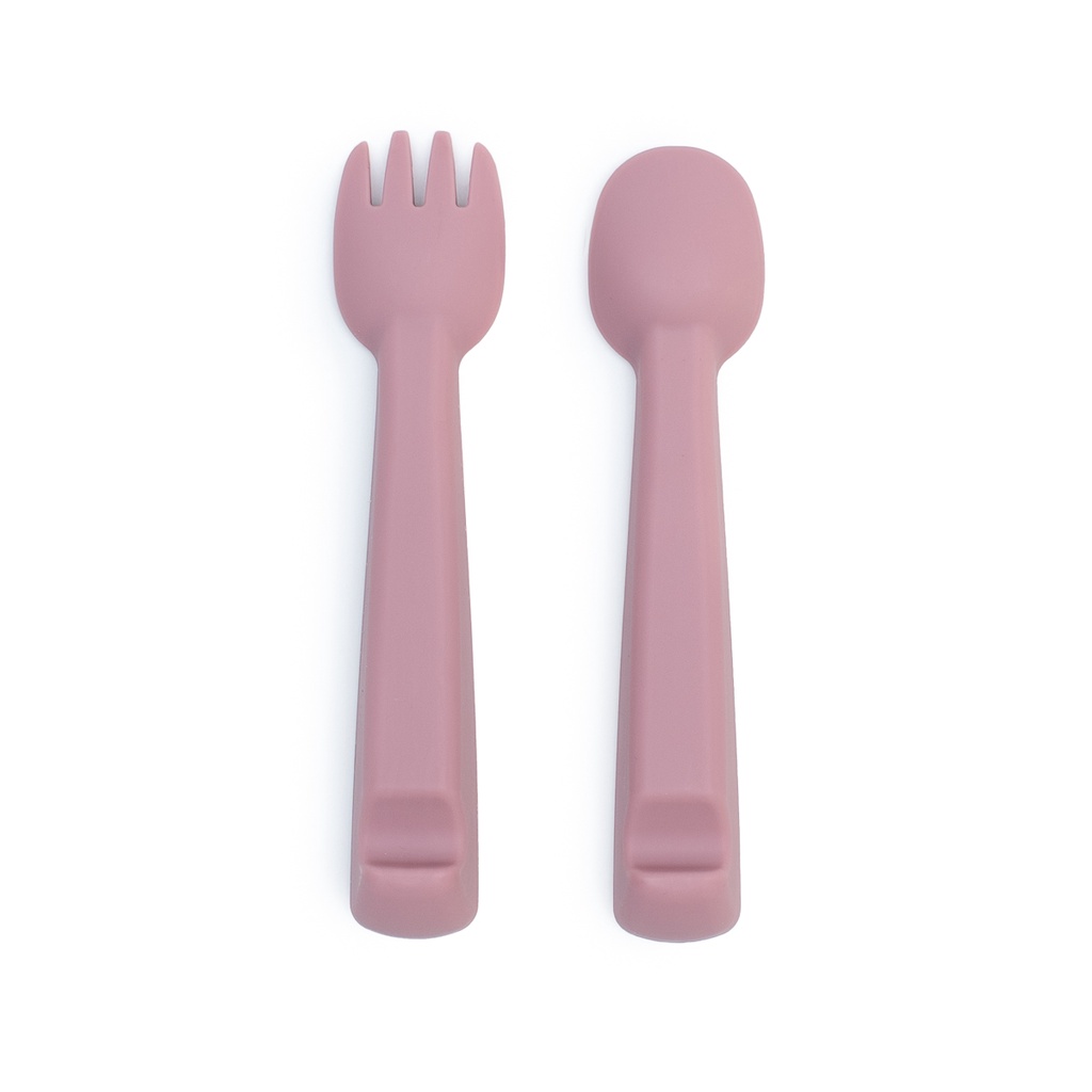 We Might Be Tiny Feedie Spoon &amp; Fork With Case - Sendok Silicone Bayi Sendok Anak MPASI Spoon Fork Silicone Silikon