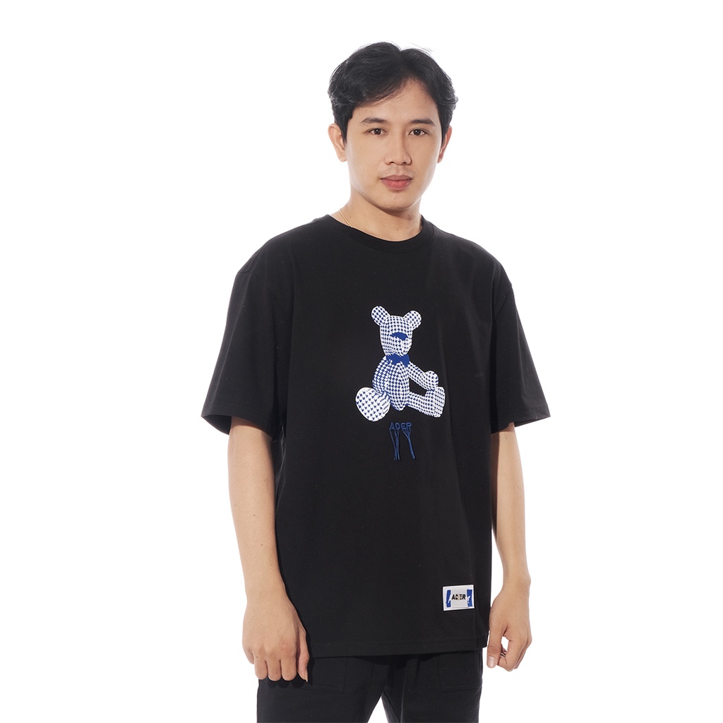 Ader Error Checkered Bear Doll T-Shirt Black