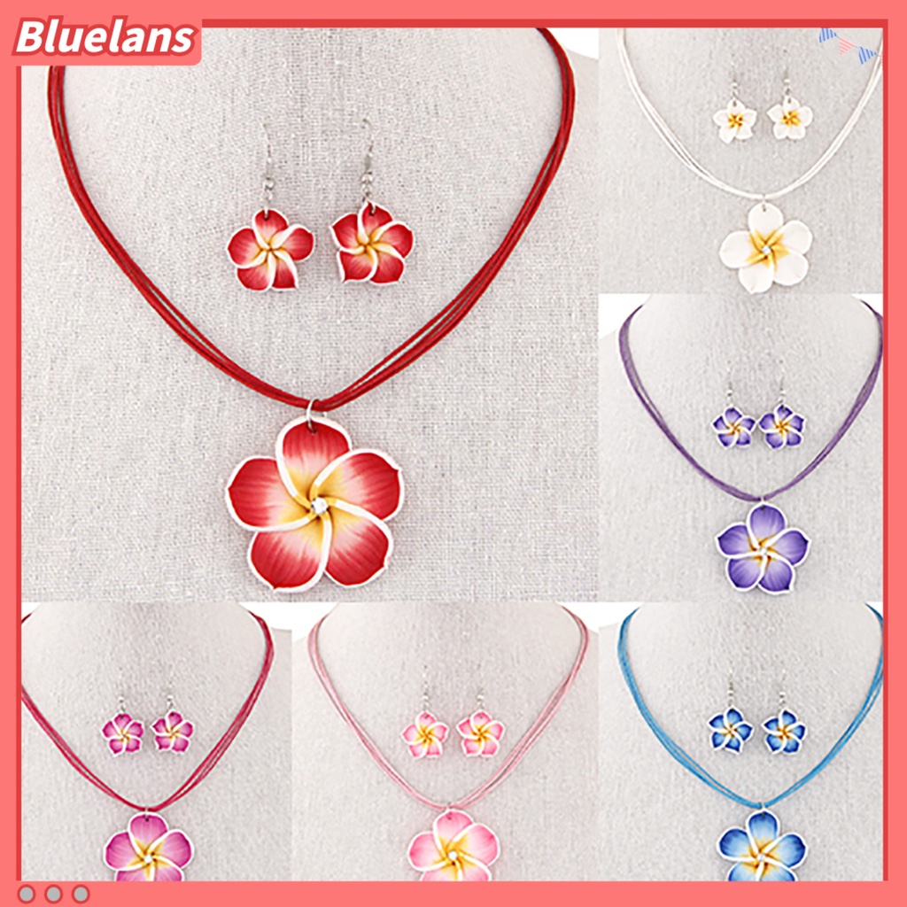 Bluelans Jewelry Set Fashion Attractive Alloy Flower Dangle Jewelry Set Dating Vacation