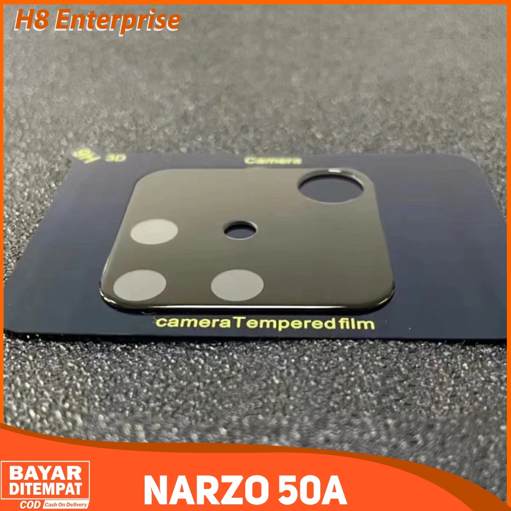 Tempered Glass Camera Full Cover Realme Narzo 50A Anti Gores Lensa Pelindung Kamera Full Cover