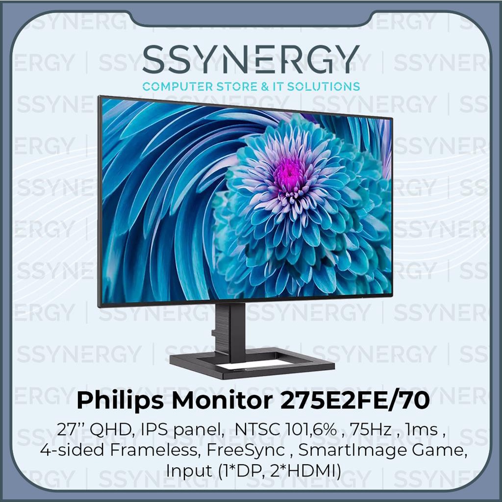 Monitor LED Philips 275E2 -275E2FE IPS HDMI DP 75Hz FreeSync