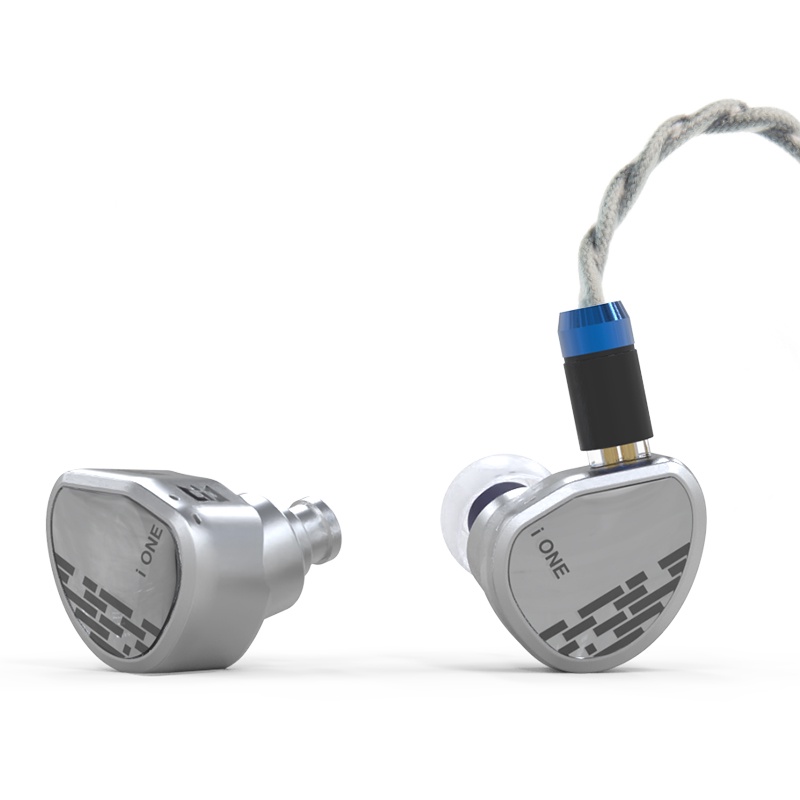 Tri i Earphone In Ear HiFi Single Dynamic Unit IEM Dengan Kabel Silver Murni