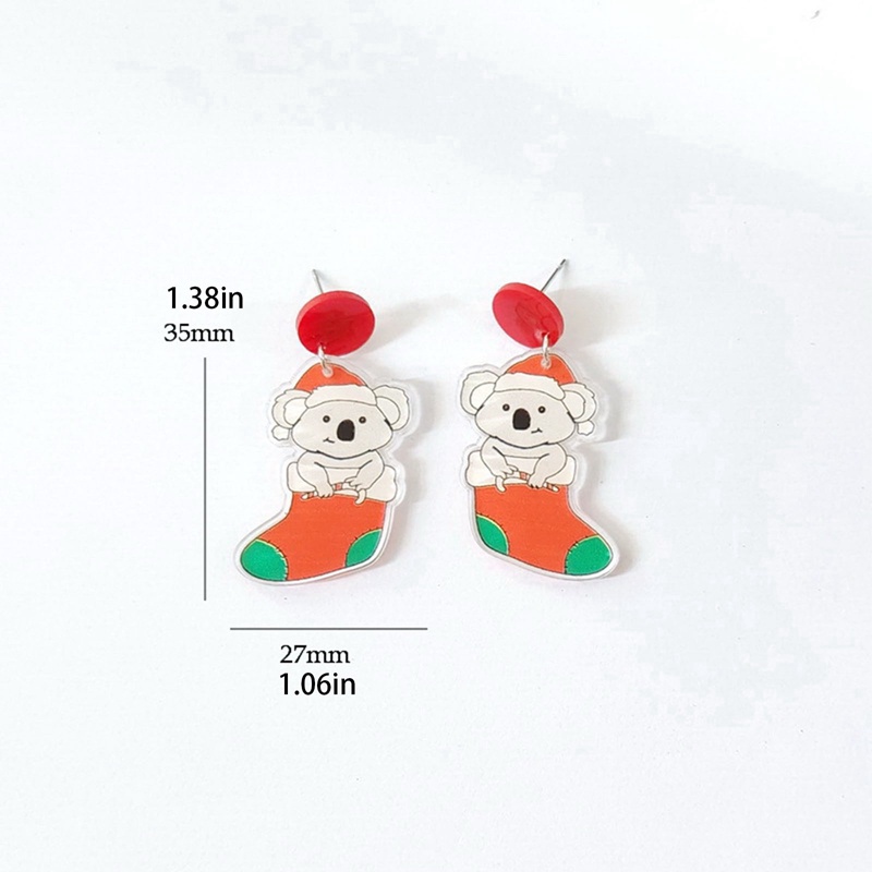 Fancyqube Anting Desain Kartun Gingerbread Man Bahan Akrilik Untuk Wanita