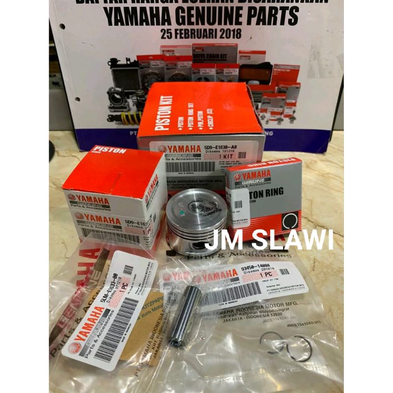 PISTON KIT RING SEHER VERGA ZR NEW JUPITER Z ASLI ORI ORIGINAL YAMAHA 5D9-E1630-A0