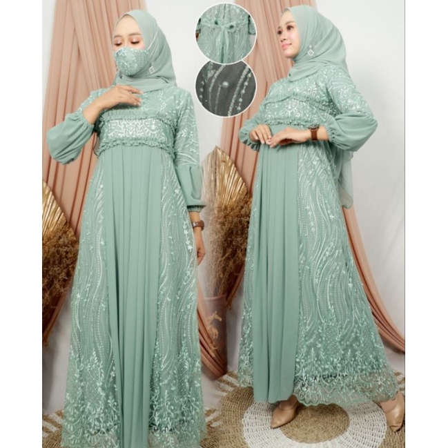 Gamis Terbaru Citra Kebaya 8 / Gamis Pesta / Gamis Kekinian / Gamis Modern / Gamis Lamaran