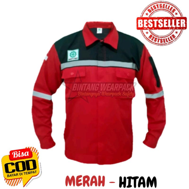Wearpack kerja tambang/baju kerja bengkel/wearpack atasan/kemeja kerja welder/pakaian tambang