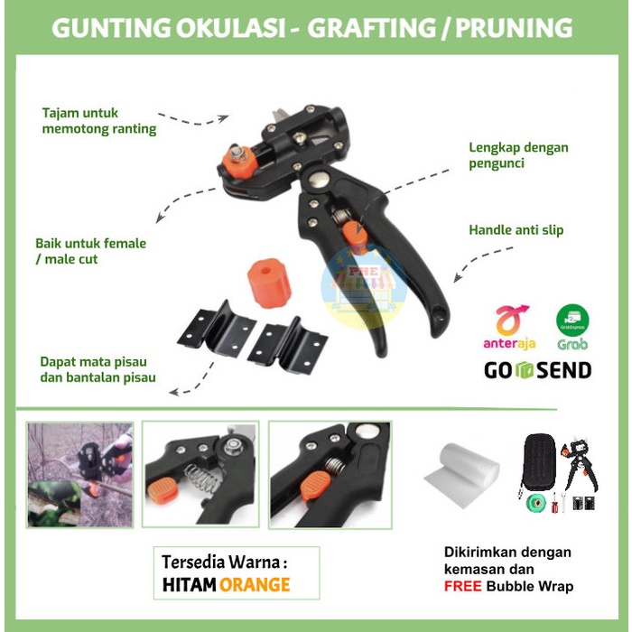 Pisau Sabit Gunting Stek Okulasi Grafting Tool Set