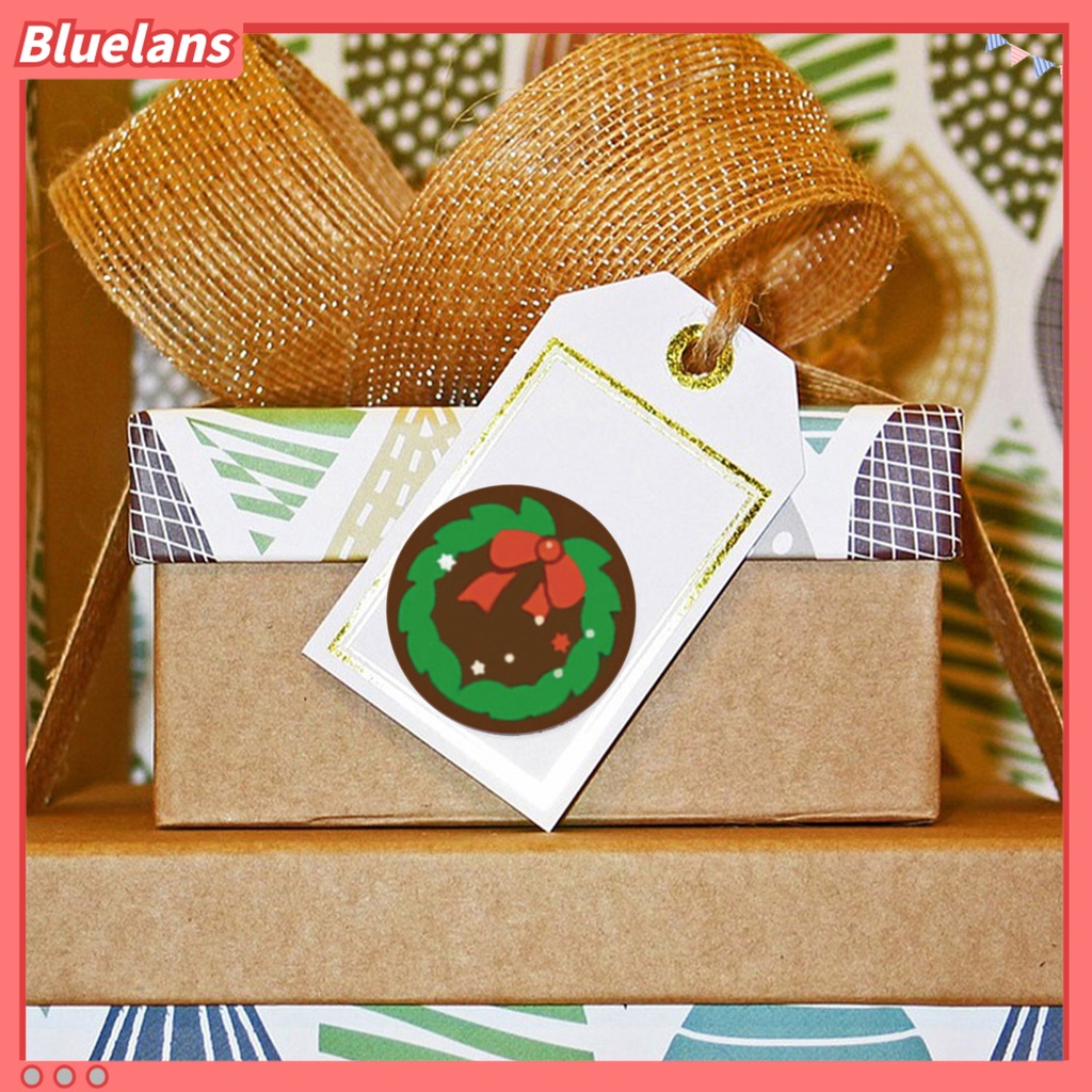 1 Roll Stiker Segel Motif Pohon Natal Rusa Permen Dengan Perekat Untuk Festival