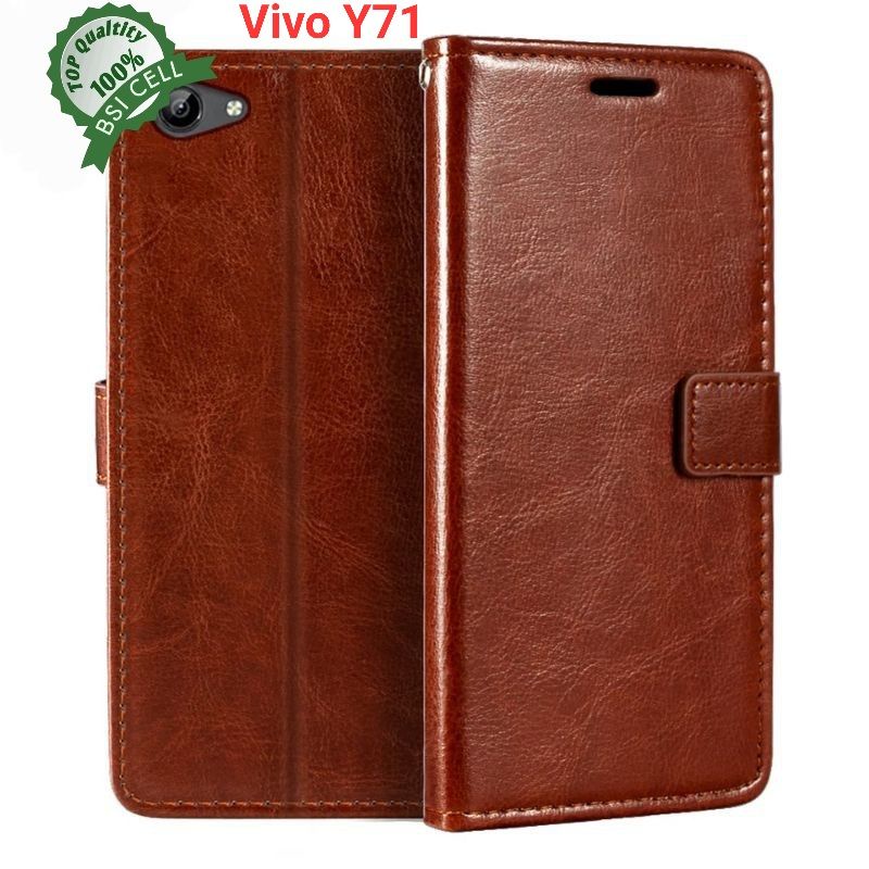 VIVO  Y71 Vivo 1724 vivo1801 vivo 1801i  LEATHER CASE SARUNG HP DOMPET KULIT FLIP COVER CASE