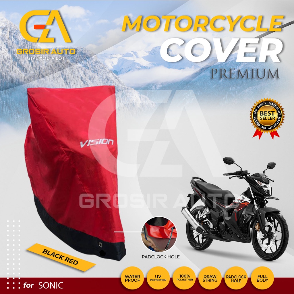 SARUNG PENUTUP BODY COVER / SELIMUT MOTOR SONIC VISION PREMIUM WATERPROOF