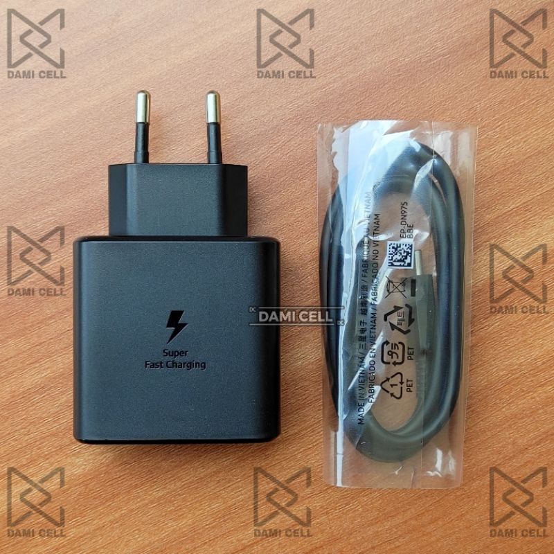 Charger Samsung S20 Ultra Original Super Fast Charging 45W Black Type-C to Type-C 5A