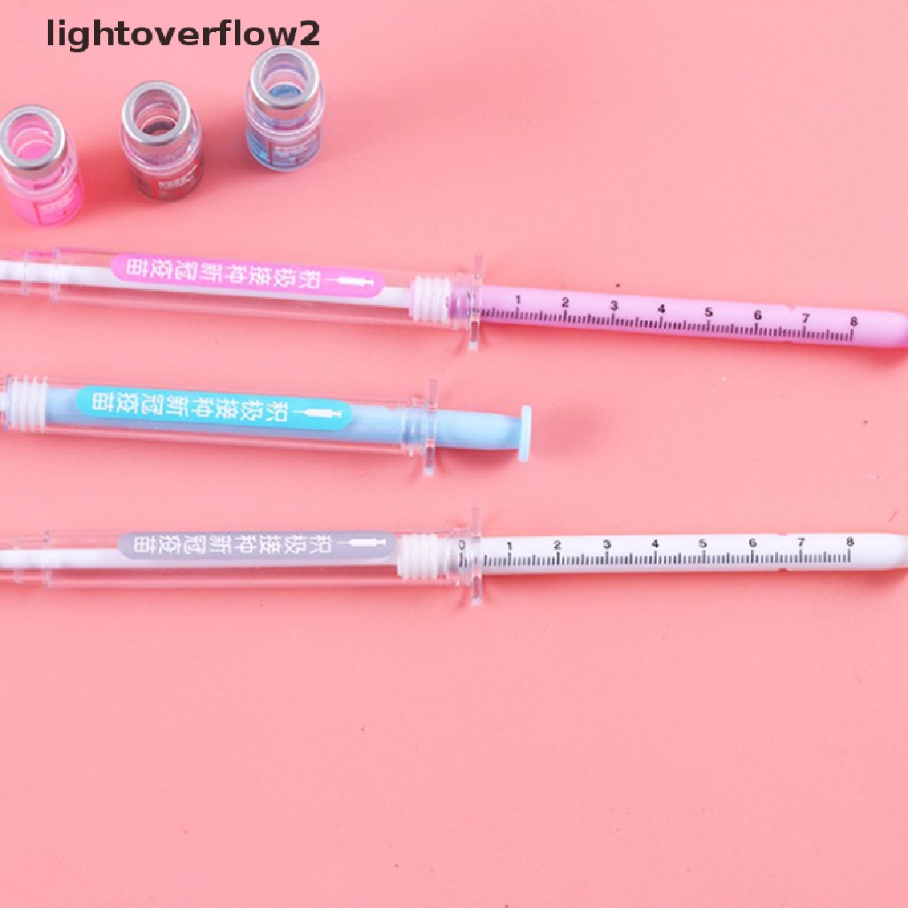 (lightoverflow2) 2pcs / Set Bolpoin Model Dorong / Tarik Untuk Kantor