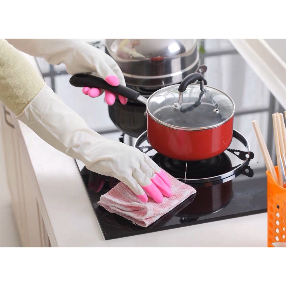 Sarung Tangan Cuci Piring Silikon Magic Rubber Gloves Anti Slip Serbaguna