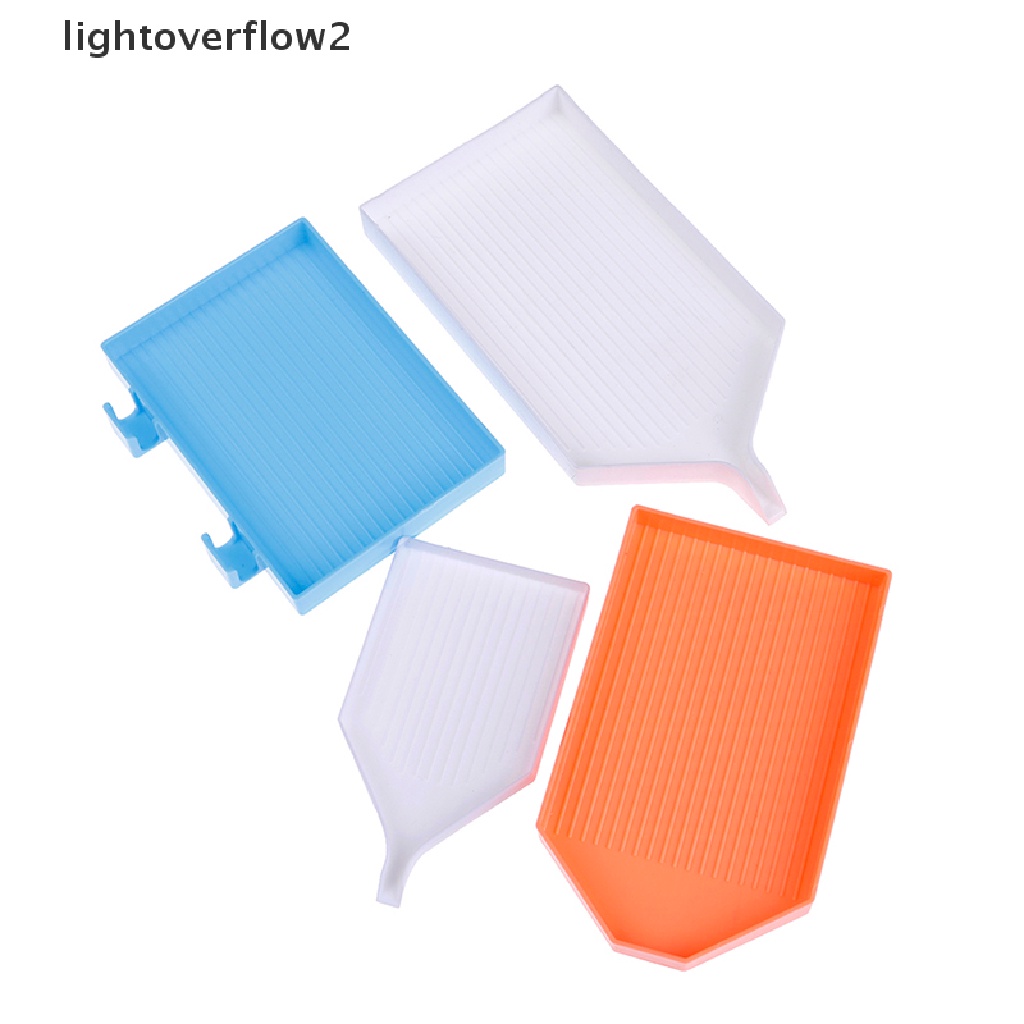 (lightoverflow2) 4pcs Nampan Plastik Ukuran Besar Untuk Membuat Lukisan diamond